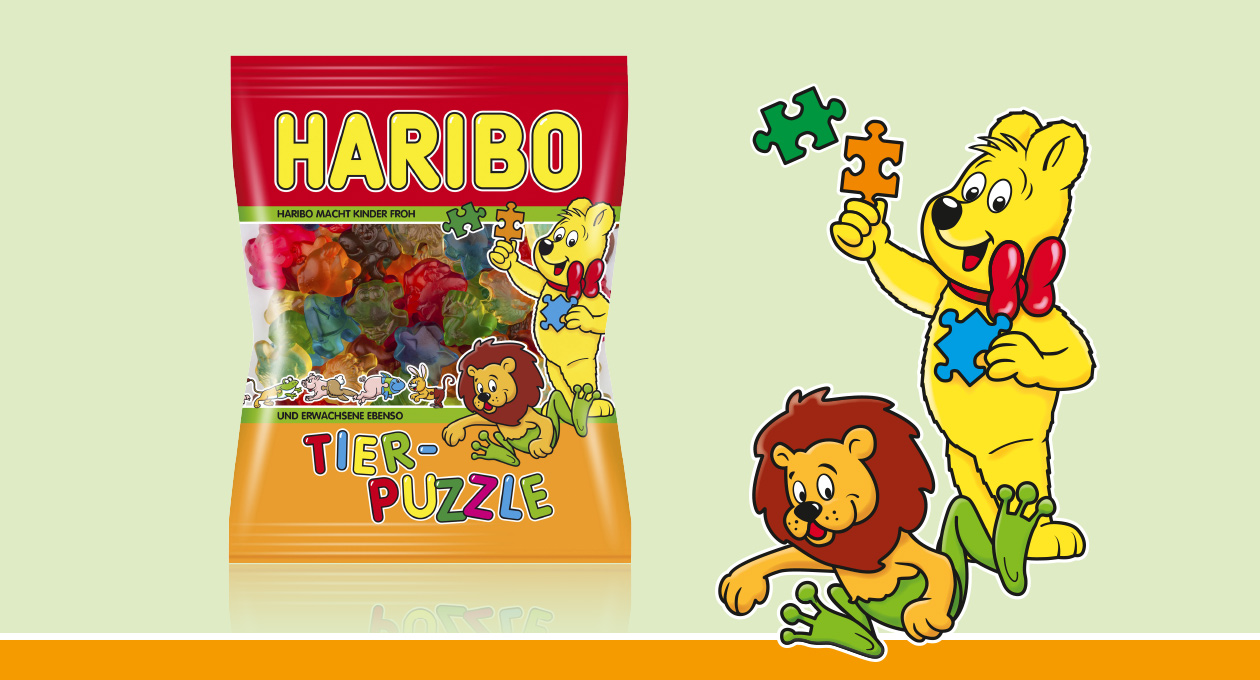 Haribo Tier-Puzzle.