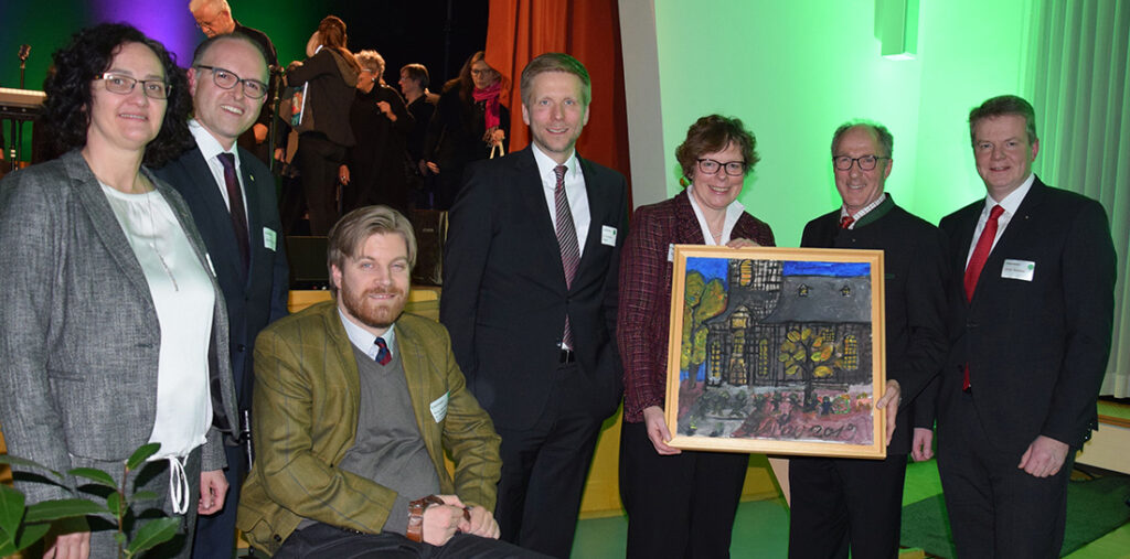 Neujahrsempfang von Bathildesheim mit Impulsvorträgen in Bad Arolsen. Eva Brinke-Kriebel, Jens Wehmeyer, Carl Anton Prinz zu Waldeck und Pyrmont, Dr. Christian Geyer, Prof. Dr. Beate Hofmann, Dr. Jürgen Leiter, Ulrich Weltecke.