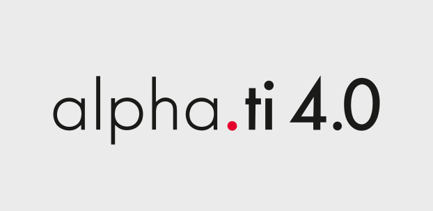 Schriftzug alpha.ti 4.0