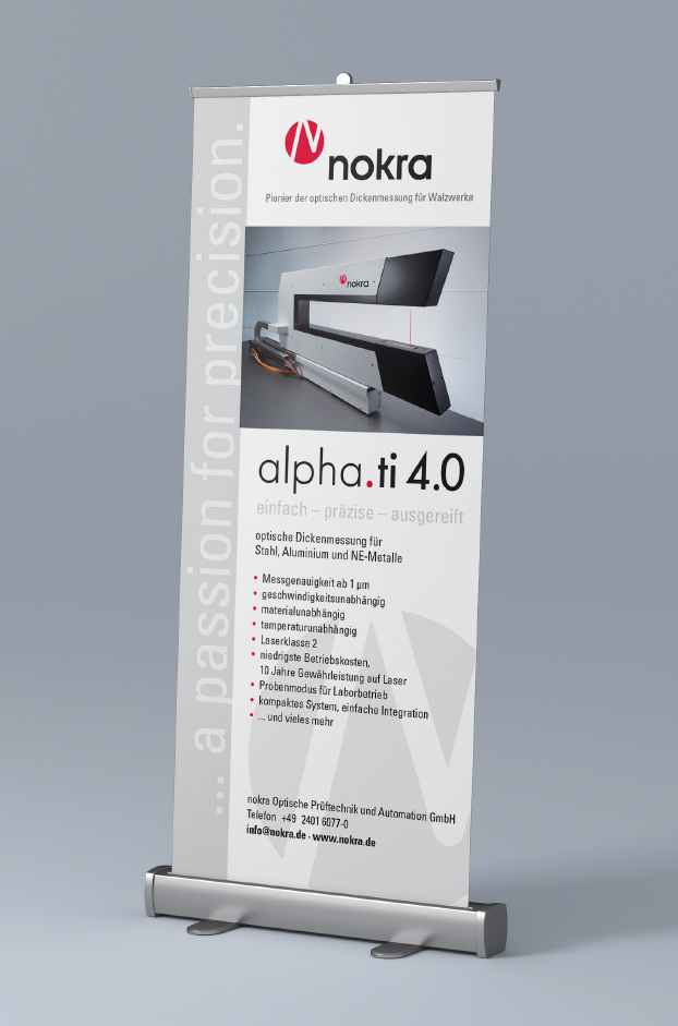 Roll-up - Nokra Dickenmessung.
