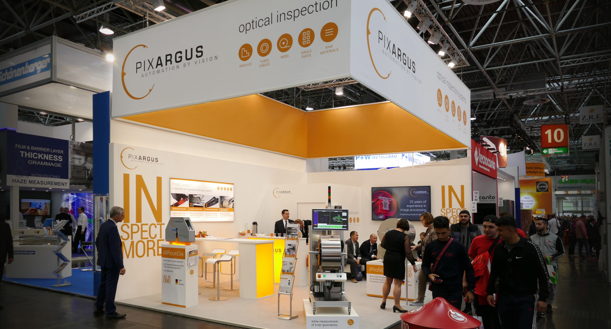 Messestand von PIXARGUS auf der K 2019 in Düsseldorf.