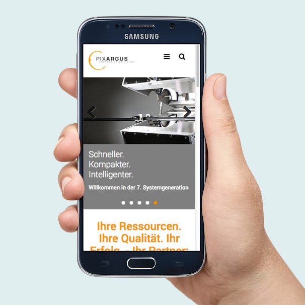 Smartphoneansicht von Pixargus.