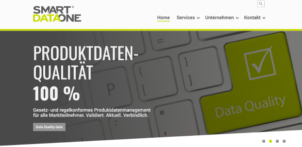 Ansicht der Website von SmartDataOne.