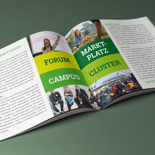 Broschüre zu der Idee, den Chancen und Aufgaben der Initiative vom Verein "Umwelt-ins-Zentrum".